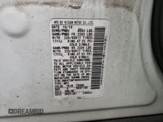 2019 Nissan Rogue SV with VIN JN8AT2MT4KW250860, listed as a Copart auction lot 49810125 with 38,720 mi miles and Salvage Title. Bid and sale history available at DreamBid. Image 14.