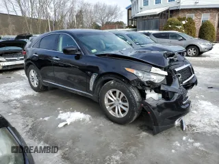 2017 Infiniti QX70 with VIN JN8CS1MW0HM411015, listed as a Copart auction lot 44016155 with Not Provided miles and Salvage Title. Bid and sale history available at carsss.com. Image 4.