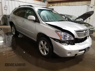 2008 Lexus RX 400h with VIN JTJHW31UX82050681, listed as a Copart auction lot 51549455 with 63,296 mi miles and Salvage Title. Bid and sale history available at DreamBid. Image 4.
