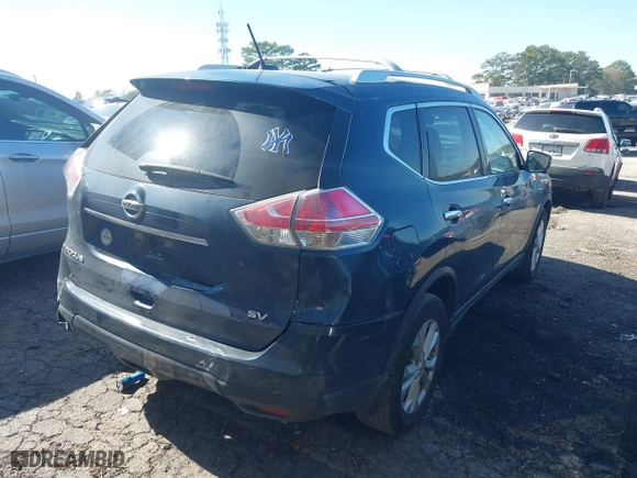 2015 Nissan Rogue S with VIN KNMAT2MT3FP567430, listed as a IAAI auction lot 41650408 with 155,654 mi miles. Bid and sale history available at carsss.com. Image 4.