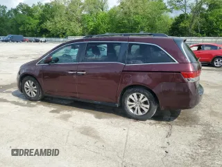 2014 Honda Odyssey EX-L with VIN 5FNRL5H60EB025526, listed as a Copart auction lot 57391215 with 153,758 mi miles and Salvage title. Bid and sale history available at DreamBid. Image 2.