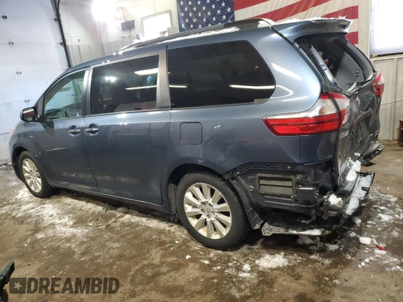 2016 Toyota Sienna Ltd with VIN 5TDDK3DC0GS142468, listed as a Copart auction lot 44816915 with 117,939 mi miles and Salvage Title. Bid and sale history available at carsss.com. Image 2.