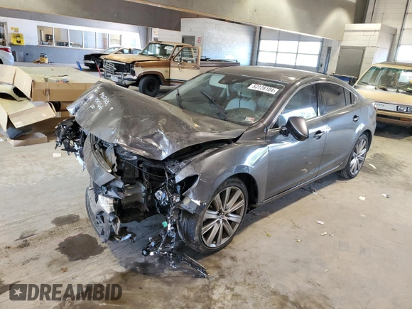 2021 Mazda 6 Grand Touring Reserve with VIN JM1GL1WY4M1618379, listed as a Copart auction lot 53128104 with 19,646 mi miles and Salvage Title. Bid and sale history available at DreamBid. Image 1.