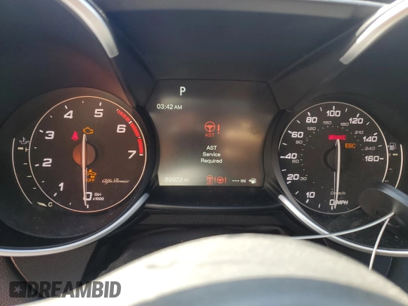 2018 Alfa Romeo Giulia with VIN ZARFAEDN9J7564125, listed as a Copart auction lot 61199245 with 89,922 mi miles and Clean title. Bid and sale history available at DreamBid. Image 9.