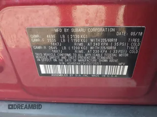 2018 Subaru Outback Limited with VIN 4S4BSAKC9J3373551, listed as a IAAI auction lot 42341693 with 77,955 mi miles and . Bid and sale history available at DreamBid. Image 9.