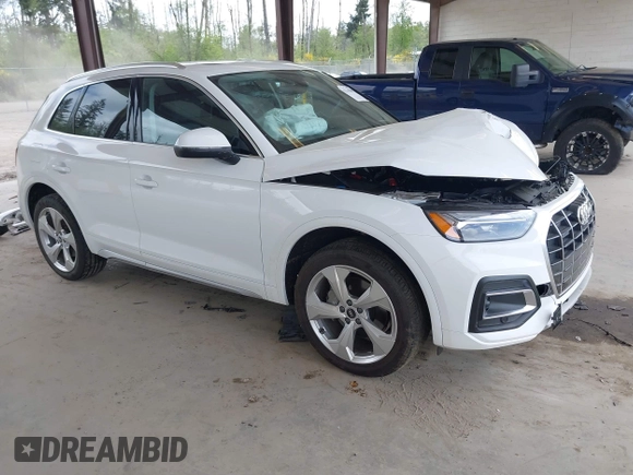 2021 Audi Q5 Premium Plus z VIN WA1BAAFY5M2004171, wystawiony jako IAAI lot #42140899 z przebiegiem 62 544 mil mil oraz . Historia ofert i sprzedaży dostępna na DreamBid. Obrazek 1.