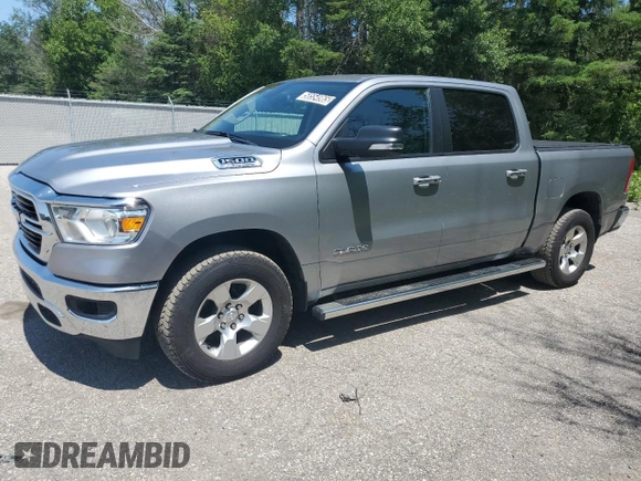 2019 Ram 1500 Big Horn with VIN 1C6SRFFT9KN619082, listed as a Copart auction lot 58554965 with 88,379 mi miles and Clean title. Bid and sale history available at DreamBid. Image 1.
