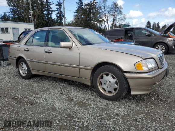 2000 Mercedes-Benz C 230 Kompressor with VIN WDBHA24GXYA855697, listed as a Copart auction lot 52633465 with 191,235 mi miles and Salvage Title. Bid and sale history available at carsss.com. Image 4.