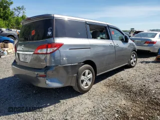 2015 Nissan Quest SV with VIN JN8AE2KP2F9129975, listed as a Copart auction lot 50630875 with 0 mi miles and Salvage Title. Bid and sale history available at carsss.com. Image 3.