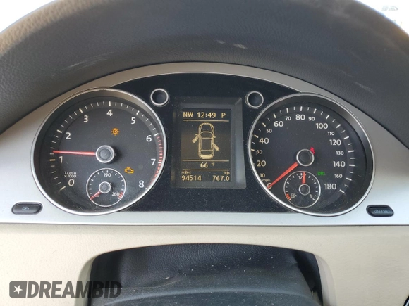 2010 Volkswagen CC Sport with VIN WVWMP7AN3AE566142, listed as a Copart auction lot 78875424 with 94,514 mi miles and Salvage Title. Bid and sale history available at DreamBid. Image 9.