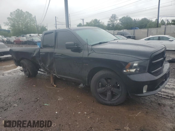 2018 Ram 1500 Express with VIN 1C6RR7FT8JS277905, listed as a Copart auction lot 57579305 with 76,450 mi miles and Salvage title. Bid and sale history available at DreamBid. Image 4.