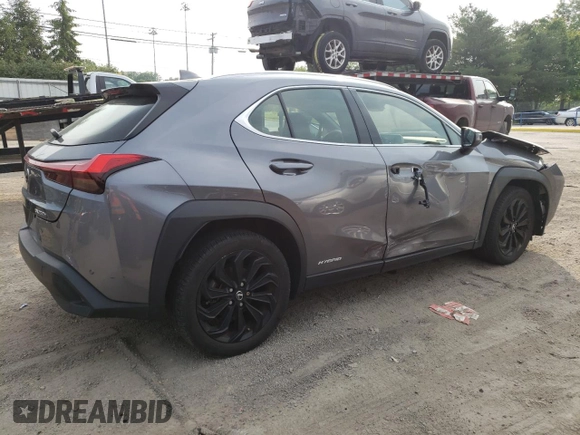 2021 Lexus UX 250h z VIN JTHP9JBH1M2046894, wystawiony jako Copart lot #58231625 z przebiegiem 22 248 mil mil oraz Szkoda całkowita • Salvage title. Historia ofert i sprzedaży dostępna na DreamBid. Obrazek 3.