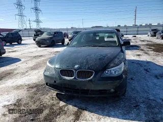 2007 BMW 5 Series 525i with VIN WBANE53537CW67100, listed as a Copart auction lot 45993465 with 145,939 mi miles and Salvage Title. Bid and sale history available at carsss.com. Image 10.