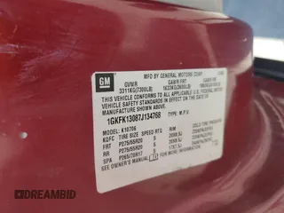 2007 GMC Yukon SLE z VIN 1GKFK13087J134768, wystawiony jako Copart lot #54245755 z przebiegiem Nie podano mil oraz Szkoda całkowita • Salvage title. Historia ofert i sprzedaży dostępna na DreamBid. Obrazek 12.