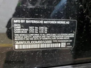 2021 BMW 3 Series M340i xDrive with VIN 3MW5U9J00M8B50888, listed as a Copart auction lot 83747584 with 35,951 mi miles and Salvage Title. Bid and sale history available at carsss.com. Image 12.