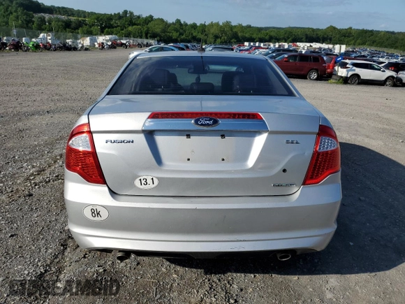 2012 Ford Fusion SEL with VIN 3FAHP0JG4CR419456, listed as a Copart auction lot 61460805 with 368,131 mi miles and Salvage title. Bid and sale history available at DreamBid. Image 6.