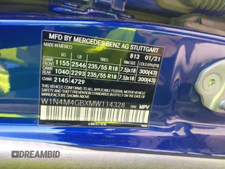 2021 Mercedes-Benz GLB 250 с VIN W1N4M4GBXMW114328, выставлен на аукционе IAAI как лот 41087371 с пробегом 69 195 миль миль и . История ставок и продаж доступна на DreamBid. Изображение 9.