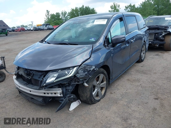 2020 Honda Odyssey EX with VIN 5FNRL6H54LB025555, listed as a IAAI auction lot 42512480 with 95,425 mi miles and . Bid and sale history available at DreamBid. Image 22.