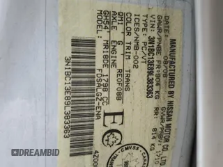 2009 Nissan Versa S z VIN 3N1BC13E89L383363, wystawiony jako Copart lot #72003164 z przebiegiem 104 953 mil mil oraz Szkoda całkowita • Salvage title. Historia ofert i sprzedaży dostępna na DreamBid. Obrazek 12.
