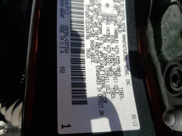 2012 Toyota Tundra 4WD Truck with VIN 5TFUW5F12CX269786, listed as a Copart auction lot 67516204 with 207,105 mi miles and Salvage Title. Bid and sale history available at carsss.com. Image 15.