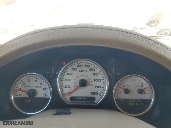 2005 Ford F-150 XLT with VIN 1FTPW12585KF13245, listed as a Copart auction lot 45982695 with 180,706 mi miles and Salvage Title. Bid and sale history available at carsss.com. Image 9.