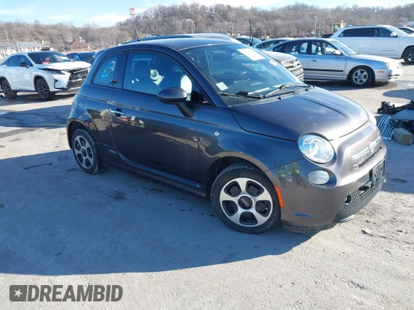2017 FIAT 500e with VIN 3C3CFFGE6HT682417, listed as a IAAI auction lot 41432822 with 73,447 mi miles. Bid and sale history available at carsss.com. Image 1.