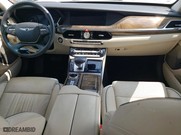 2019 Genesis G90 3.3T Premium with VIN KMHG34JA6KU053345, listed as a Copart auction lot 68646234 with 60,500 mi miles and Salvage Title. Bid and sale history available at carsss.com. Image 8.