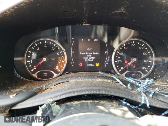 2020 Jeep Renegade Sport with VIN ZACNJAAB2LPL13149, listed as a Copart auction lot 59679315 with 7,626 mi miles and Clean title. Bid and sale history available at DreamBid. Image 9.