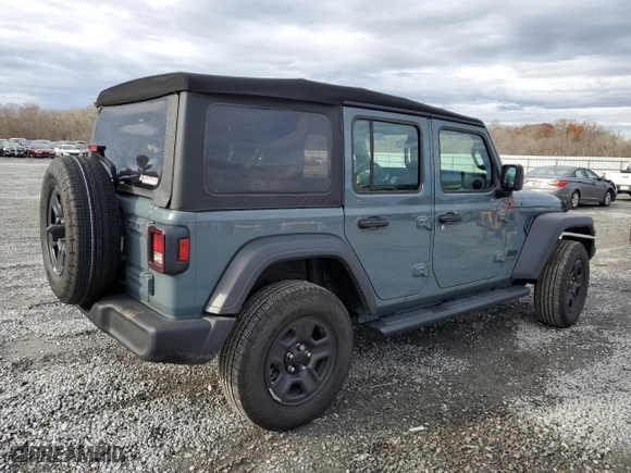2024 Jeep Wrangler Sport with VIN 1C4PJXDG0RW332722, listed as a Copart auction lot 85292724 with 8,066 mi miles and Salvage Title. Bid and sale history available at carsss.com. Image 3.
