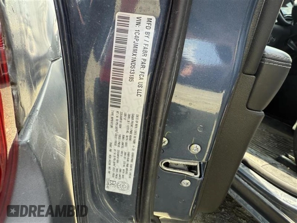 2022 Jeep Cherokee Latitude Lux with VIN 1C4PJMMX1ND513185, listed as a Copart auction lot 58665695 with 80,120 mi miles and Salvage title. Bid and sale history available at DreamBid. Image 12.