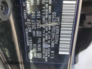 2016 Hyundai Accent SE with VIN KMHCT4AE0GU092358, listed as a Copart auction lot 43359565 with 130,754 mi miles and Salvage Title. Bid and sale history available at carsss.com. Image 15.
