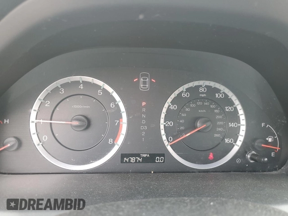 2011 Honda Accord EX-L with VIN 1HGCP3F86BA009033, listed as a Copart auction lot 59231125 with 147,874 mi miles and Salvage title. Bid and sale history available at DreamBid. Image 9.