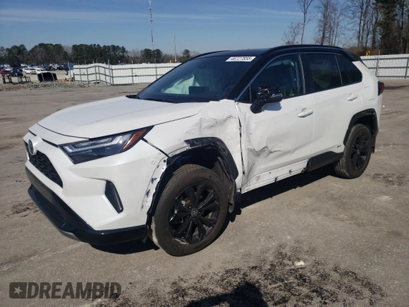 2024 Toyota RAV4 Hybrid XSE with VIN 4T3E6RFV6RU175440, listed as a Copart auction lot 46727855 with 9,112 mi miles and Salvage Title. Bid and sale history available at DreamBid. Image 1.