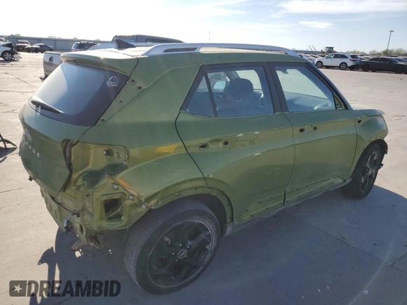 2022 Hyundai Venue SEL with VIN KMHRC8A36NU178268, listed as a Copart auction lot 49388295 with 51,330 mi miles and Salvage Title. Bid and sale history available at DreamBid. Image 3.