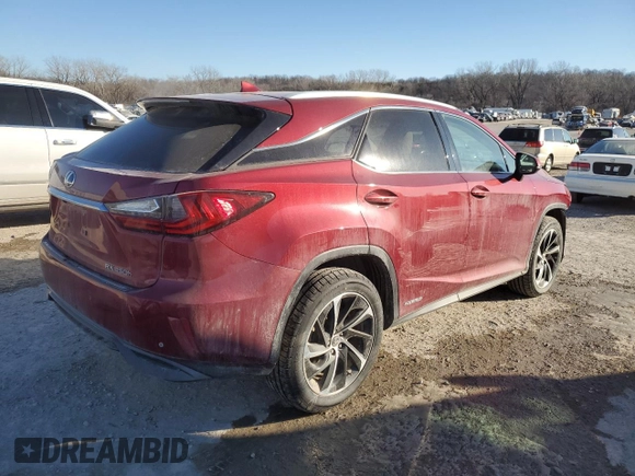 2018 Lexus RX with VIN 2T2BGMCA5JC023471, listed as a Copart auction lot 42225405 with 75,605 mi miles and Salvage Title. Bid and sale history available at carsss.com. Image 3.