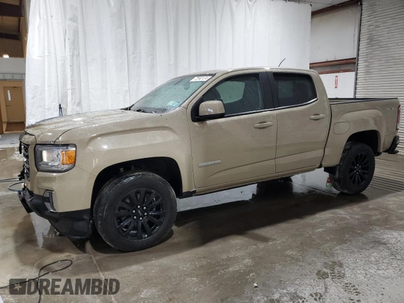 2022 GMC Canyon 4WD Elevation with VIN 1GTG6CEN5N1146382, listed as a Copart auction lot 72992124 with 15,197 mi miles and Salvage Title. Bid and sale history available at carsss.com. Image 1.
