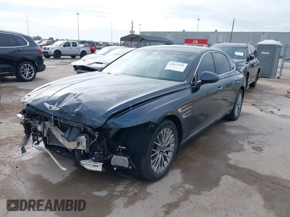 2021 Genesis G80 2.5T z VIN KMTGB4SC8MU073253, wystawiony jako IAAI lot #41877970 z przebiegiem 36 562 mil mil oraz . Historia ofert i sprzedaży dostępna na DreamBid. Obrazek 2.