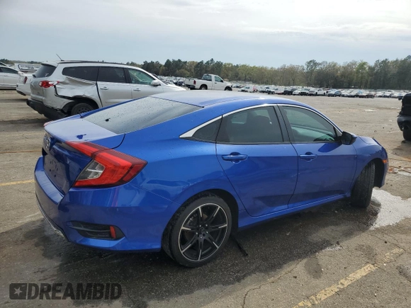 2019 Honda Civic LX with VIN 19XFC2F63KE016017, listed as a Copart auction lot 50440945 with 122,073 mi miles and Salvage Title. Bid and sale history available at DreamBid. Image 3.