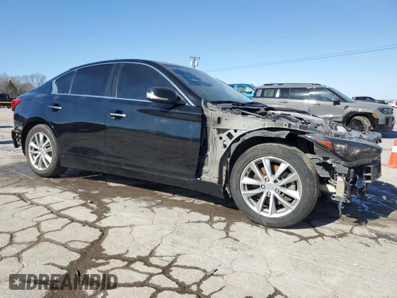 2015 Infiniti Q50 Premium with VIN JN1BV7AP8FM336966, listed as a Copart auction lot 50609175 with 100,564 mi miles and Salvage Title. Bid and sale history available at carsss.com. Image 4.