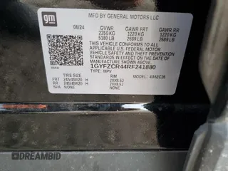 2024 Cadillac XT4 FWD Premium Luxury z VIN 1GYFZCR44RF241880, wystawiony jako Copart lot #44975635 z przebiegiem 2 385 mil mil oraz Szkoda całkowita • Salvage title. Historia ofert i sprzedaży dostępna na DreamBid. Obrazek 14.