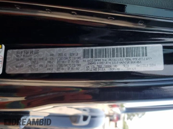 2020 Jeep Gladiator Rubicon with VIN 1C6JJTBG2LL166964, listed as a Copart auction lot 58041945 with 62,716 mi miles and Salvage title. Bid and sale history available at DreamBid. Image 12.