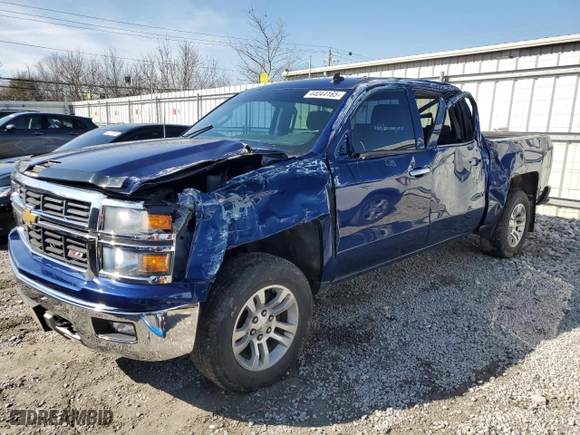 2014 Chevrolet Silverado 1500 LT with VIN 3GCUKRECXEG286008, listed as a Copart auction lot 44044165 with 0 mi miles and Salvage Title. Bid and sale history available at carsss.com. Image 1.
