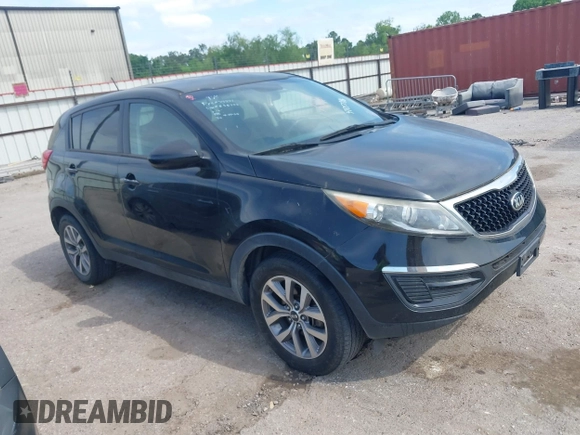 2016 Kia Sportage LX with VIN KNDPB3AC0G7858783, listed as a IAAI auction lot 42057986 with 131,954 mi miles. Bid and sale history available at carsss.com. Image 1.