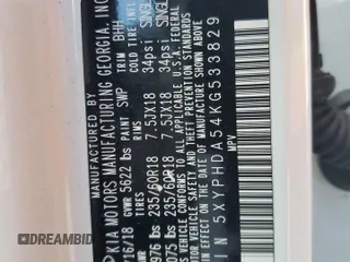 2019 Kia Sorento EX z VIN 5XYPHDA54KG533829, wystawiony jako Copart lot #52804435 z przebiegiem 121 139 mil mil oraz Szkoda całkowita • Salvage title. Historia ofert i sprzedaży dostępna na DreamBid. Obrazek 15.