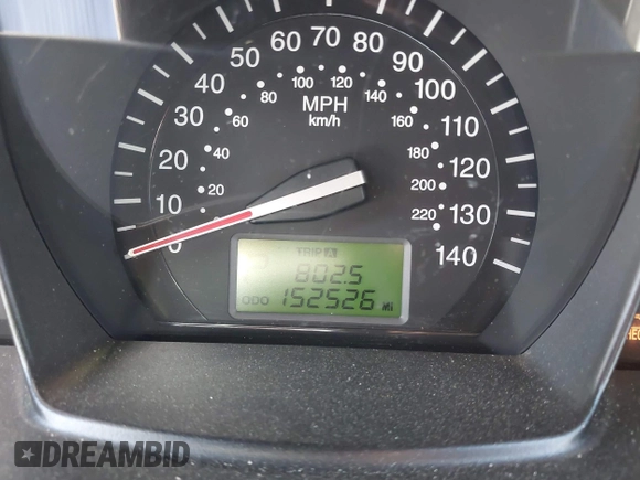 2008 Kia Spectra SX with VIN KNAFE121185508223, listed as a IAAI auction lot 42028372 with 152,526 mi miles. Bid and sale history available at carsss.com. Image 7.