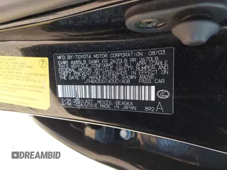 2004 Lexus ES 350 с VIN JTHBA30G140001408, выставлен на аукционе IAAI как лот 42315092 с пробегом 159 989 миль миль и . История ставок и продаж доступна на DreamBid. Изображение 9.