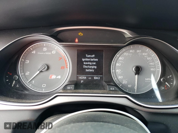 2013 Audi S4 Premium Plus with VIN WAUBGAFL3DA183161, listed as a Copart auction lot 78975384 with 142,254 mi miles and Salvage Title. Bid and sale history available at DreamBid. Image 9.