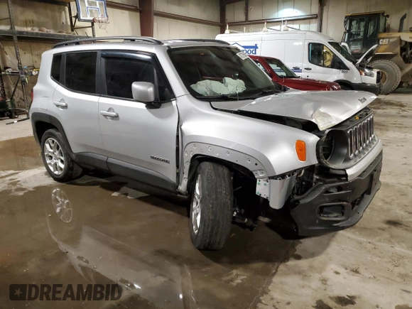 2017 Jeep Renegade Latitude with VIN ZACCJBBB6HPF37241, listed as a Copart auction lot 47377685 with 142,566 mi miles and Salvage Title. Bid and sale history available at carsss.com. Image 4.