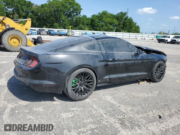 2018 Ford Mustang GT with VIN 1FA6P8CF7J5144692, listed as a Copart auction lot 51229425 with 67,357 mi miles and Salvage Title. Bid and sale history available at carsss.com. Image 3.