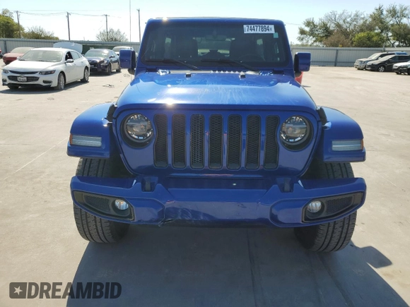 2020 Jeep Wrangler Unlimited Sahara Altitude z VIN 1C4HJXEG0LW324758, wystawiony jako Copart lot #74477894 z przebiegiem 38 291 mil mil oraz Szkoda całkowita • Salvage title. Historia ofert i sprzedaży dostępna na DreamBid. Obrazek 5.